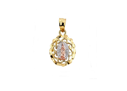 Tri Color Plated Virgin Mary fashion Pendant